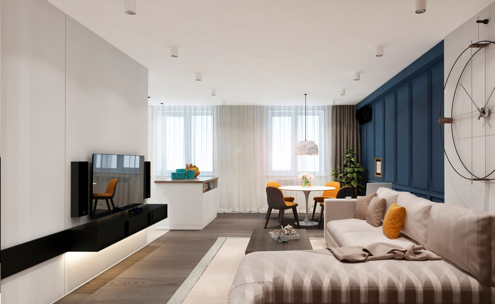 Квартира 80 м2 в современном стиле, для молодой семьи