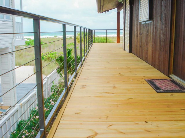 Cable Railing rustic-terrace