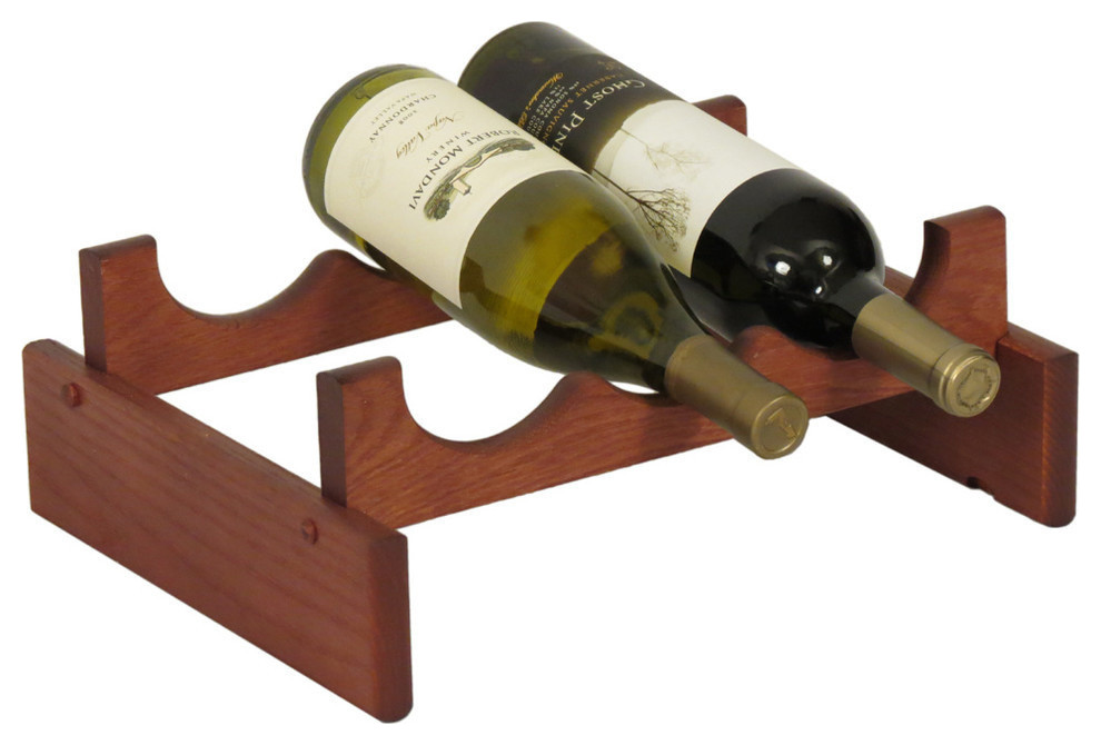 Wooden Mallet Dakota 1 Tier 3 Bottle Wine Rack in Mahogany