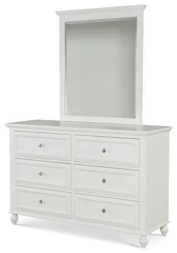 Legacy Classic Kids Academy Dresser With Mirror In White