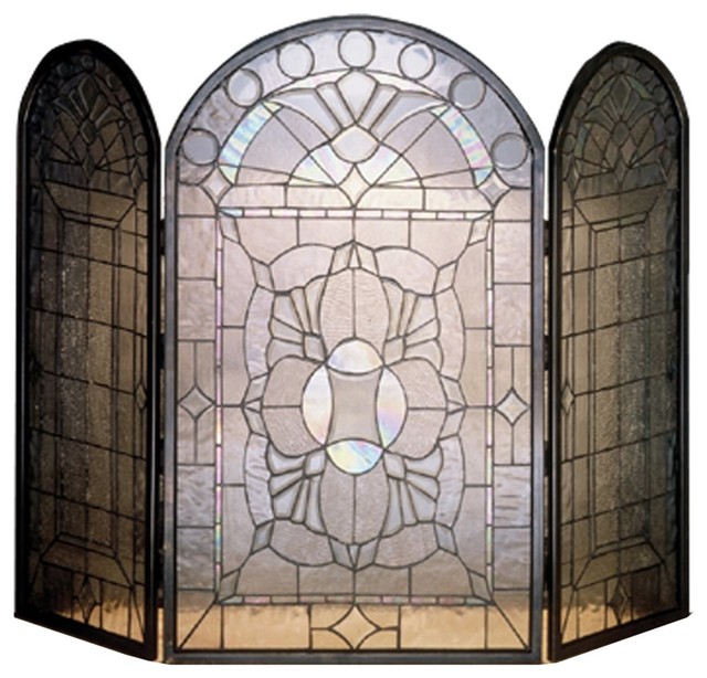 40W X 34H Victorian Bevel Fireplace Screen