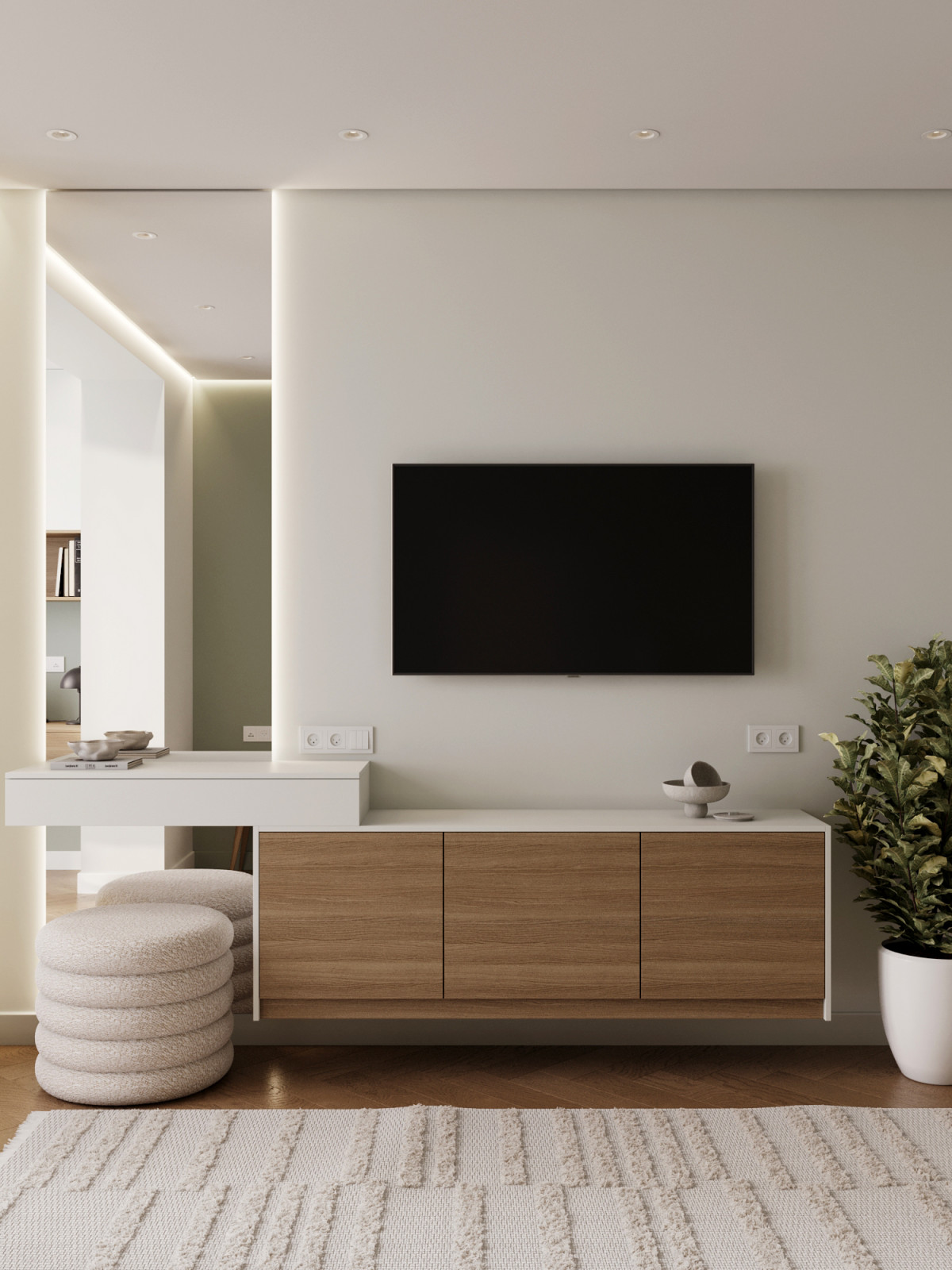 Трехкомнатная квартира в городе Дубнаа