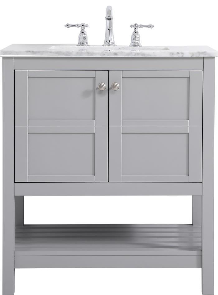 Bathroom Vanity Sink Traditional Antique Single Brushed Nickel Gray