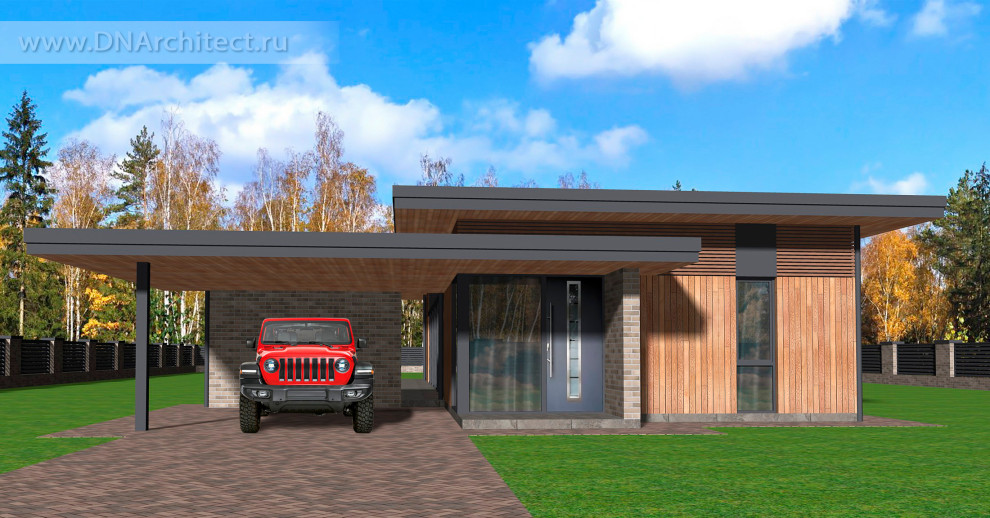 Проект одноэтажного дома L-161-D