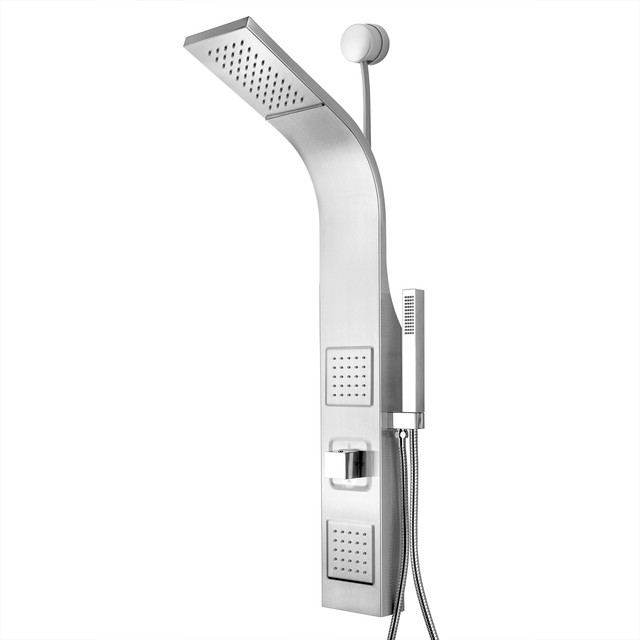 Golden Vantage 39 Dual Style Wall Mount Stainless Steel Shower Golden Vantage 39 Dual Style Wall Mount Stainless Steel Shower Panel System
