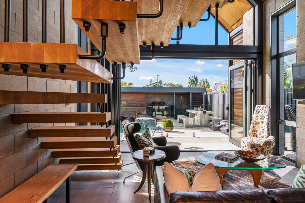 Modern living room in Christchurch.