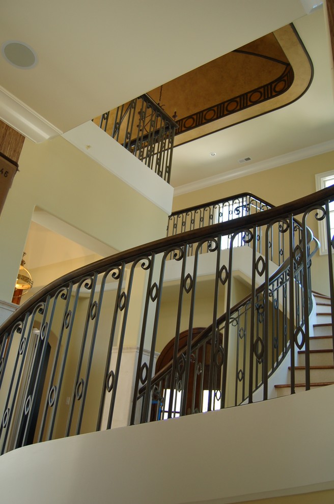 Photo of a mediterranean staircase in Charlotte.