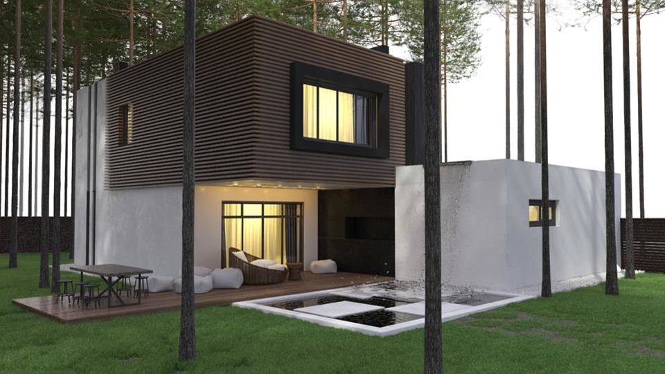 Дом в сосновом лесу / House in the forest