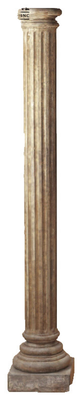 Fluted Column Cast Stone Outdoor Asian Collection, Limestone (LS)