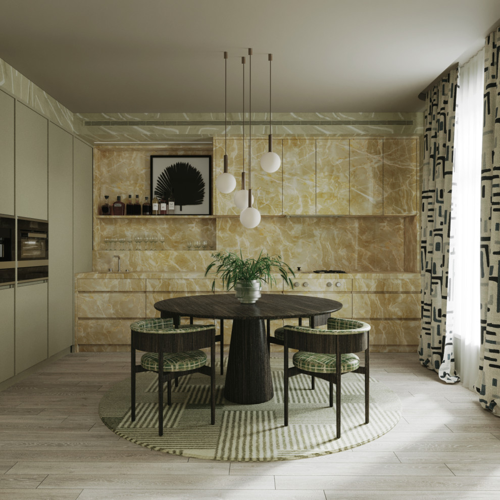 Квартира с зелеными акцентами