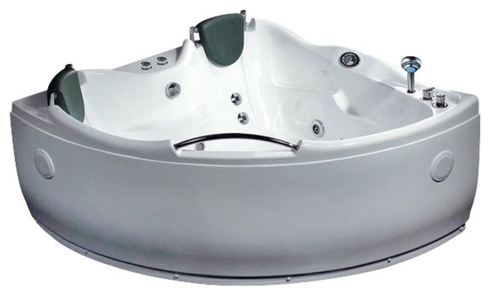 Platinum AM125 premium 5'Corner Acrylic Whirlpool Bathtub