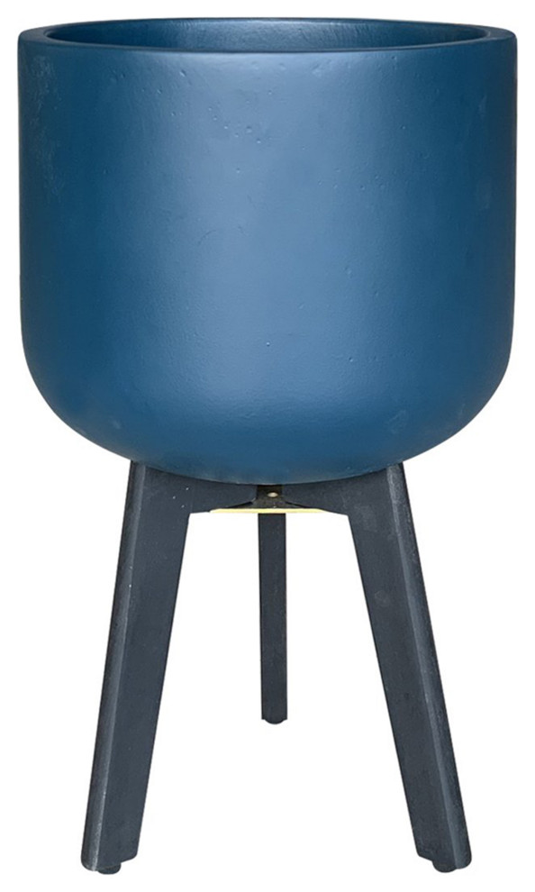 Indoor/Outdoor Planter Oil Rub on Fiber Cement, Blue