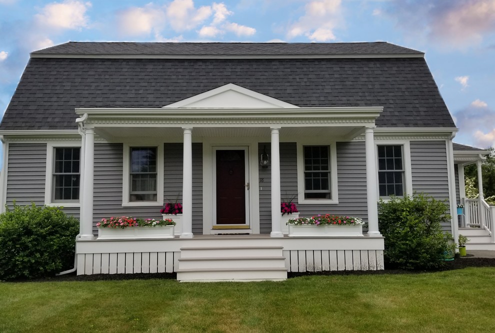 Vinyl Siding and Farmer's Porch add Curb Appeal to Fairhaven, MA Home