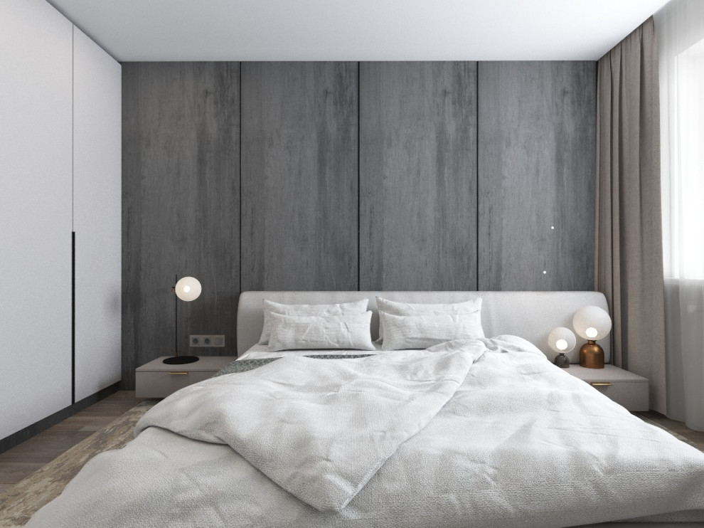 Варианты оформления стены в одной спальне