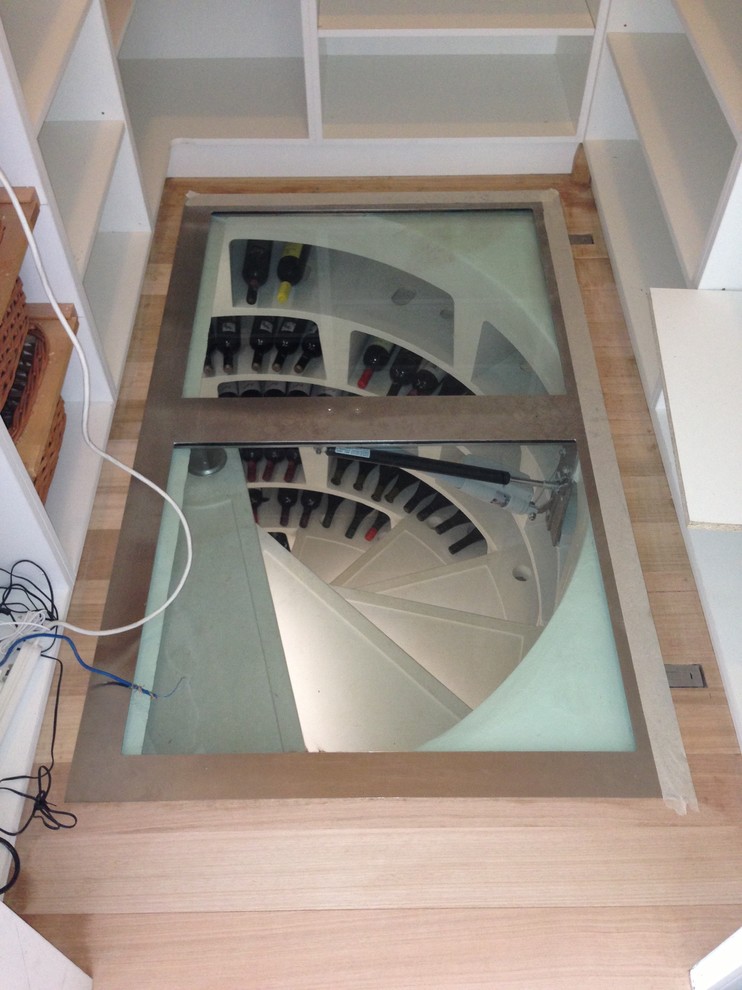 Photo of a modern wine cellar in Melbourne.