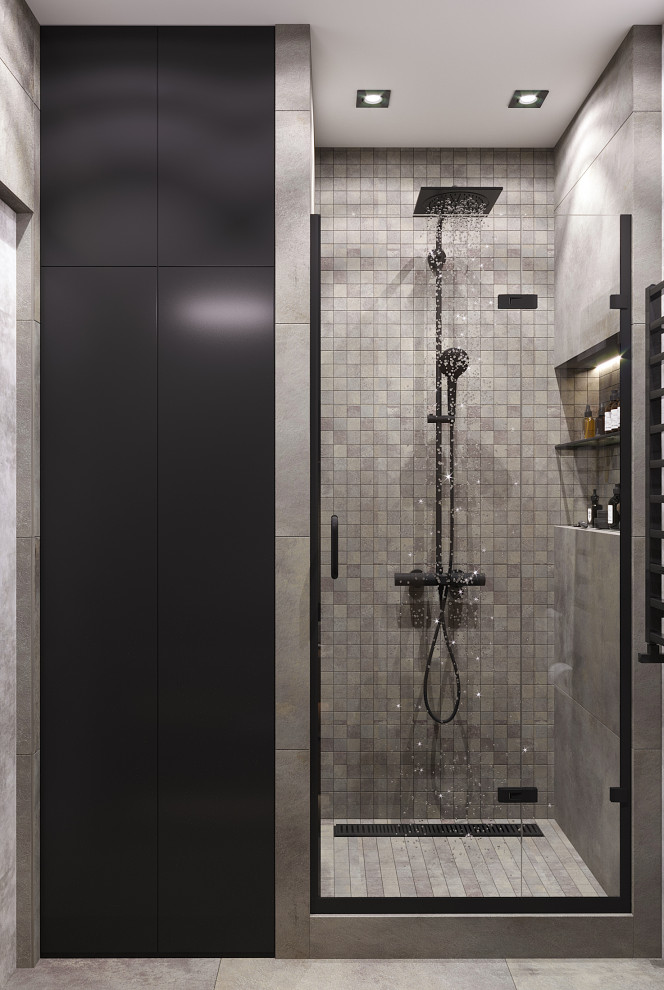 Квартира-студия в темных тонах