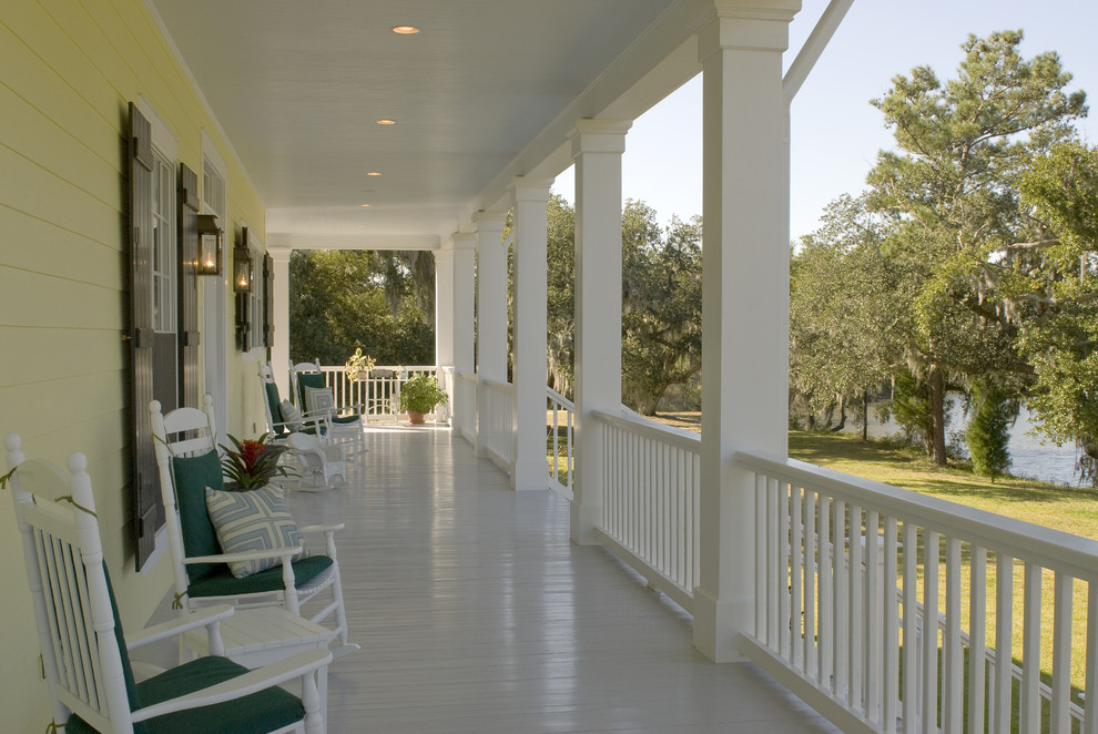 Photo of a traditional backyard verandah in New Orleans.