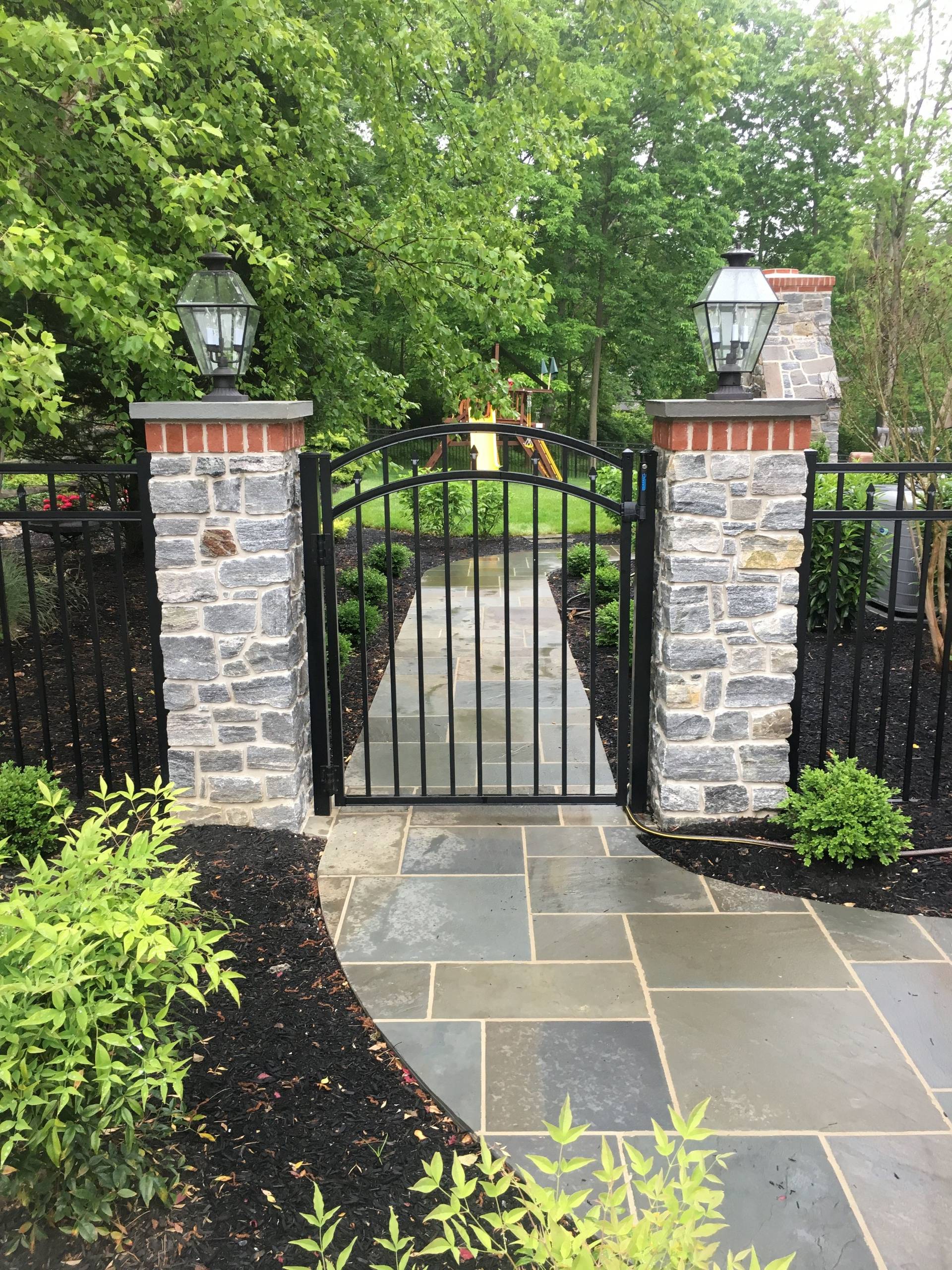 Walkway and new piers