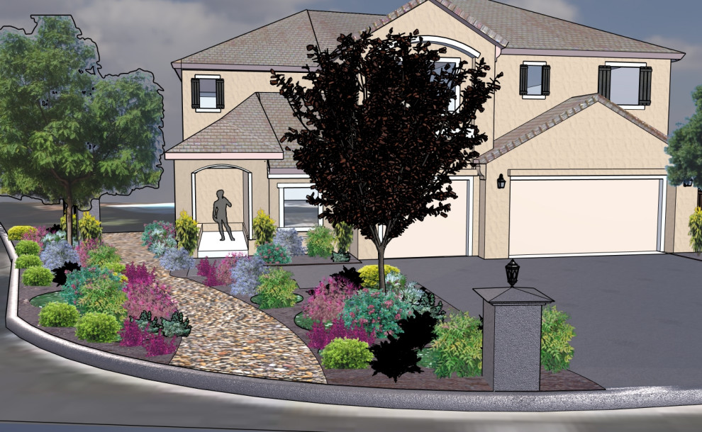 Alternate Front Yard Design for a Silicon Valley Residence