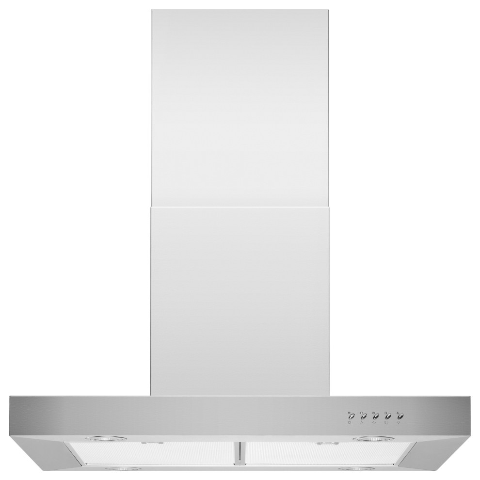 Blue Ocean 30" RH10I Stainless Steel Island Mount Kitchen Range Hood, 760 CFM Contemporary