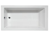 Malibu Home Venice Rectangle Massaging Air Jet Bathtub 72x 40x 22 in White - MHVN7240A01