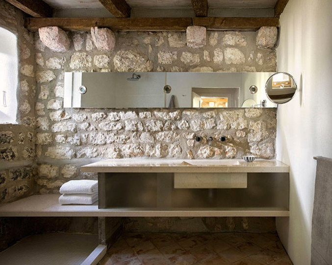 This is an example of a mediterranean bathroom in New York.