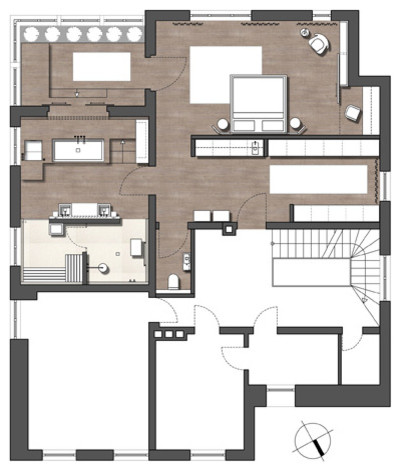 Lebensraum mit Spa in historischer Villa- Grundriss EG