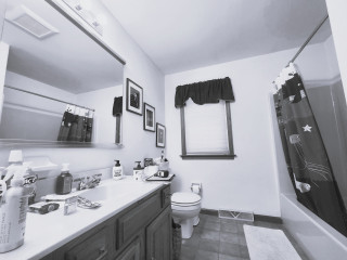 Dated Hall Bathroom Gets a Grown-Up Glow-Up (8 photos)