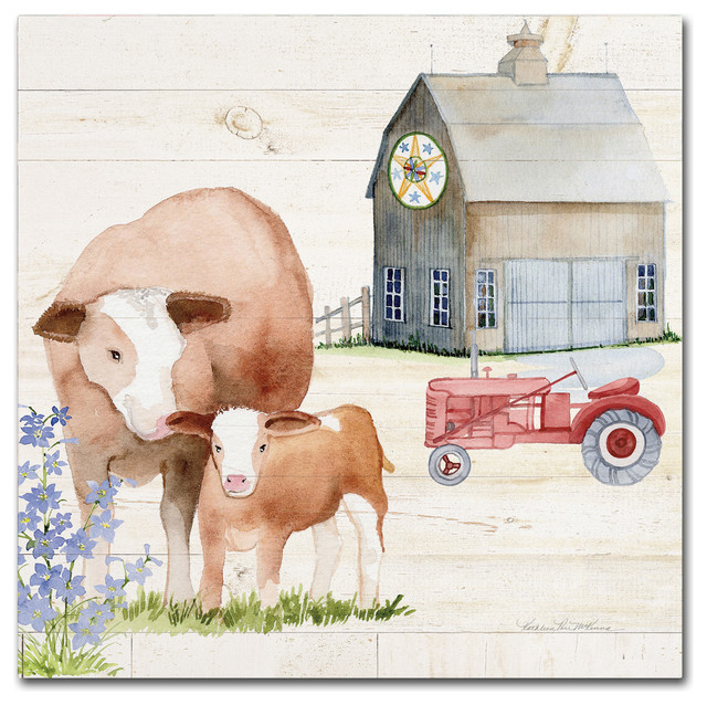 Kathleen Parr McKenna 'Life on the Farm I' Canvas Art, 35"x35 ...