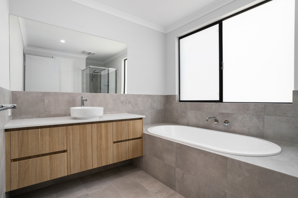 Contemporary bathroom in Perth.