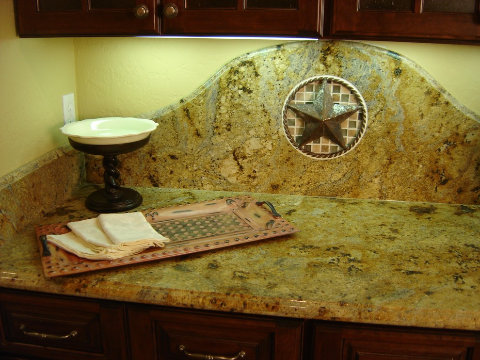 Mountain style kitchen photo in Houston