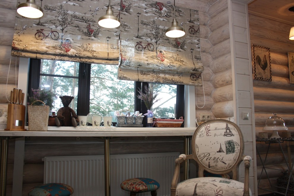 Inspiration for a country kitchen in Moscow.
