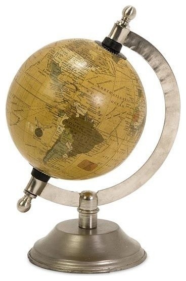 Colony Globe With Nickel Finish Base