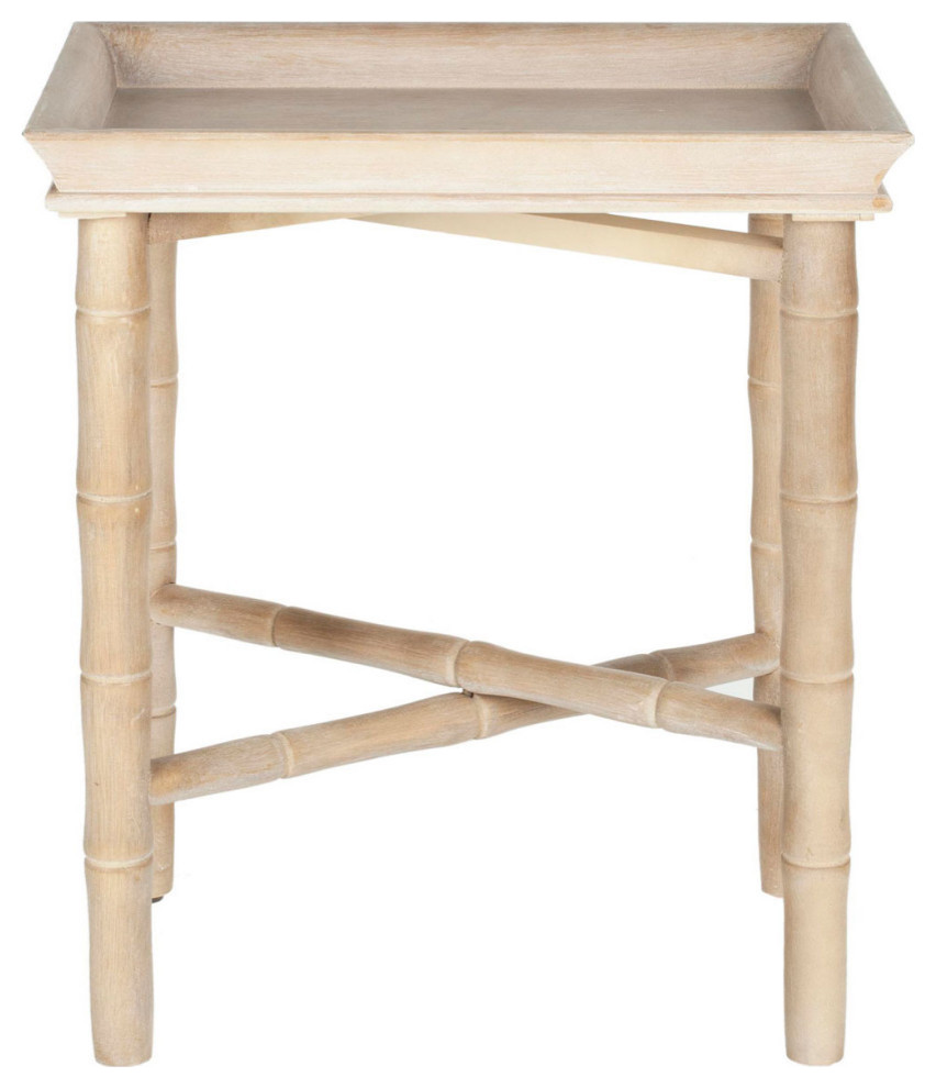 Tamara Tray Top Side Table, Gray Asian Side Tables And End Tables by Rustic Home Furniture