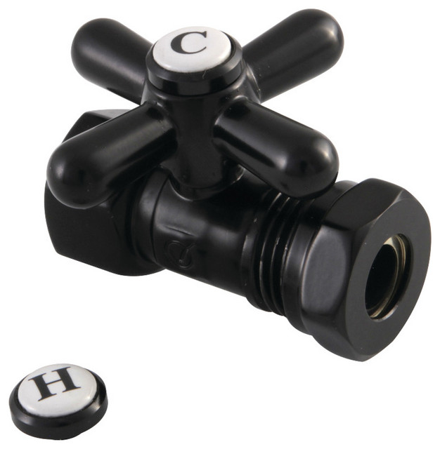 Quarter Turn Valves (1/2" FIP X 1/2" & 7/16" O.D. Slip Joint), Matte ...