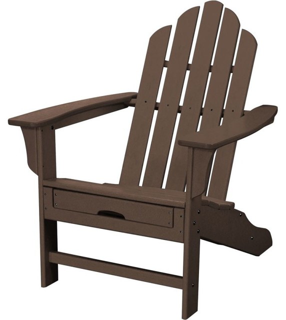 AllWeather Contoured Adirondack Chair, Hideaway Ottoman Transitional
