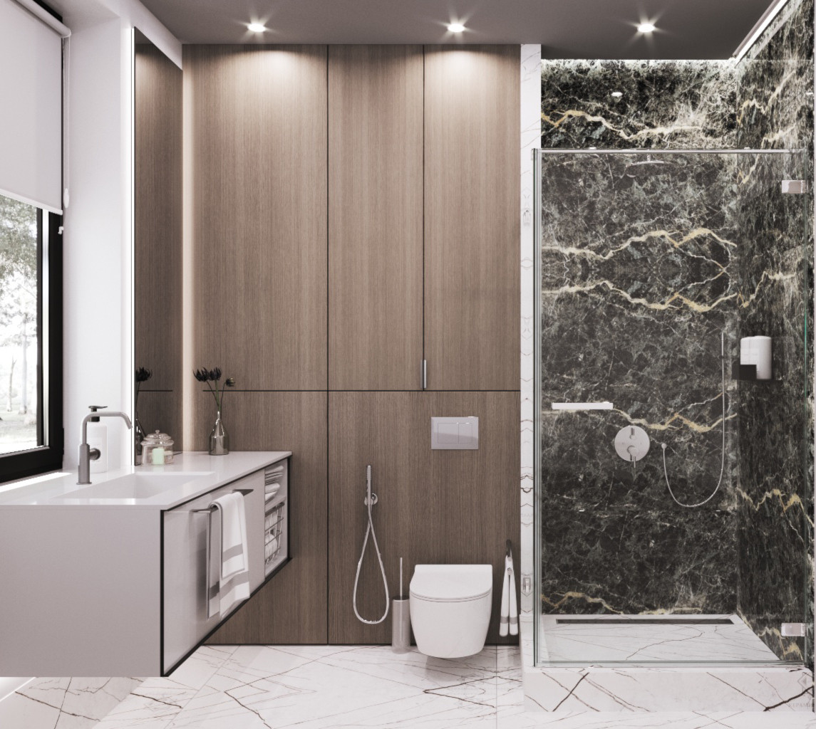 Санузел в загородном доме