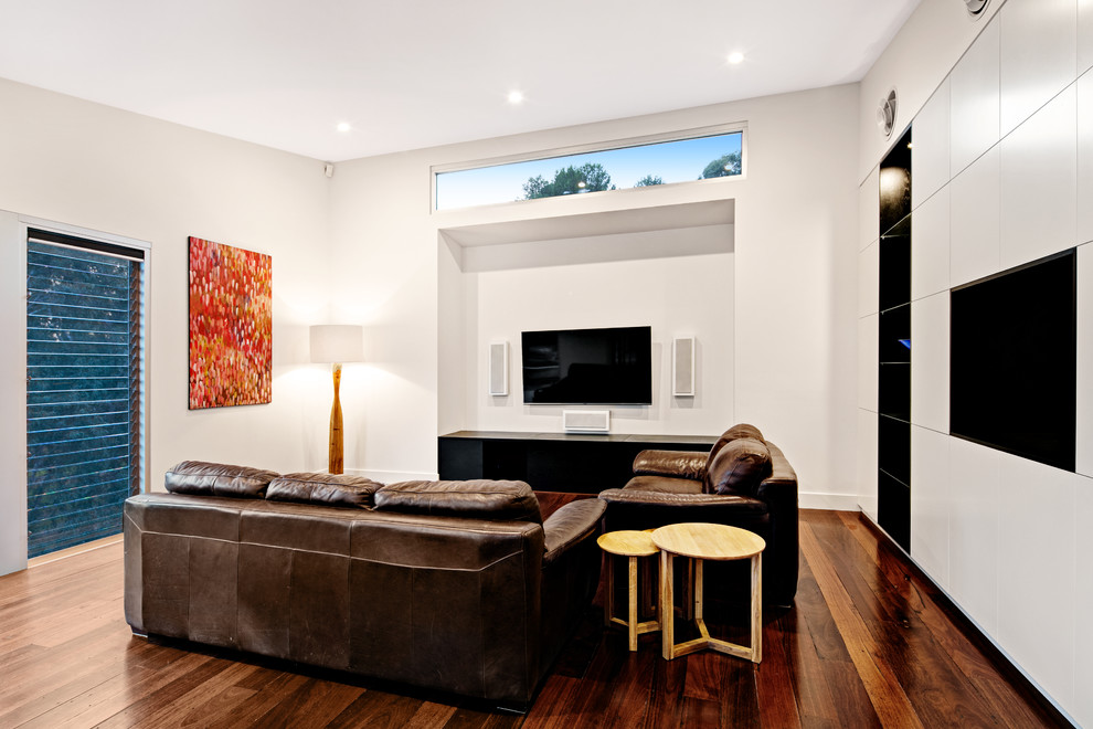 Design ideas for a contemporary living room in Adelaide.