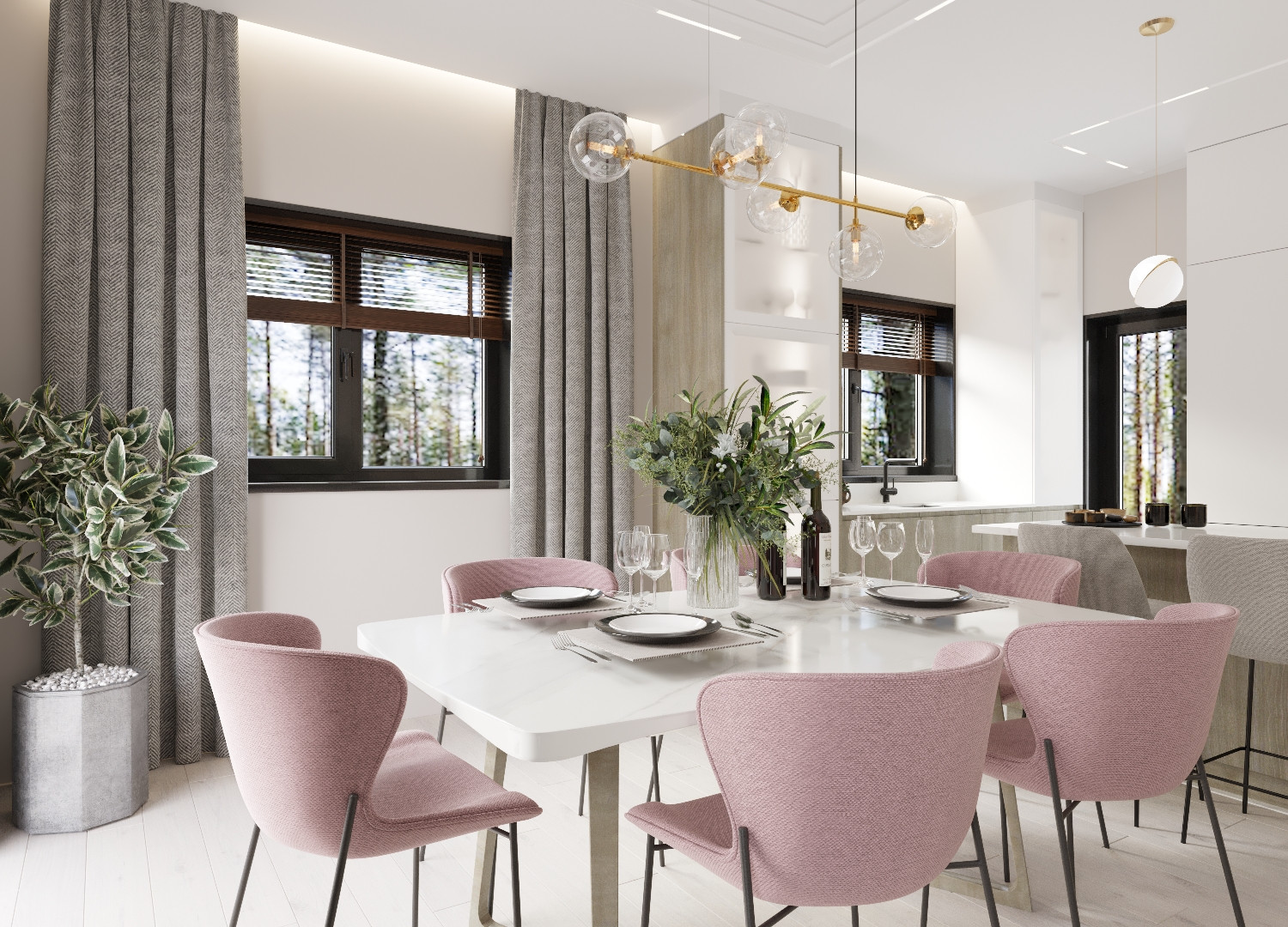 Кухня-гостиная / 1 этаж