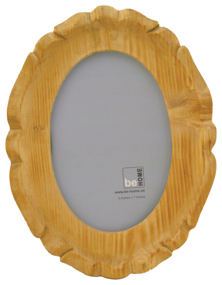Carved Frame Oval Rustic Picture Frames by Be Home