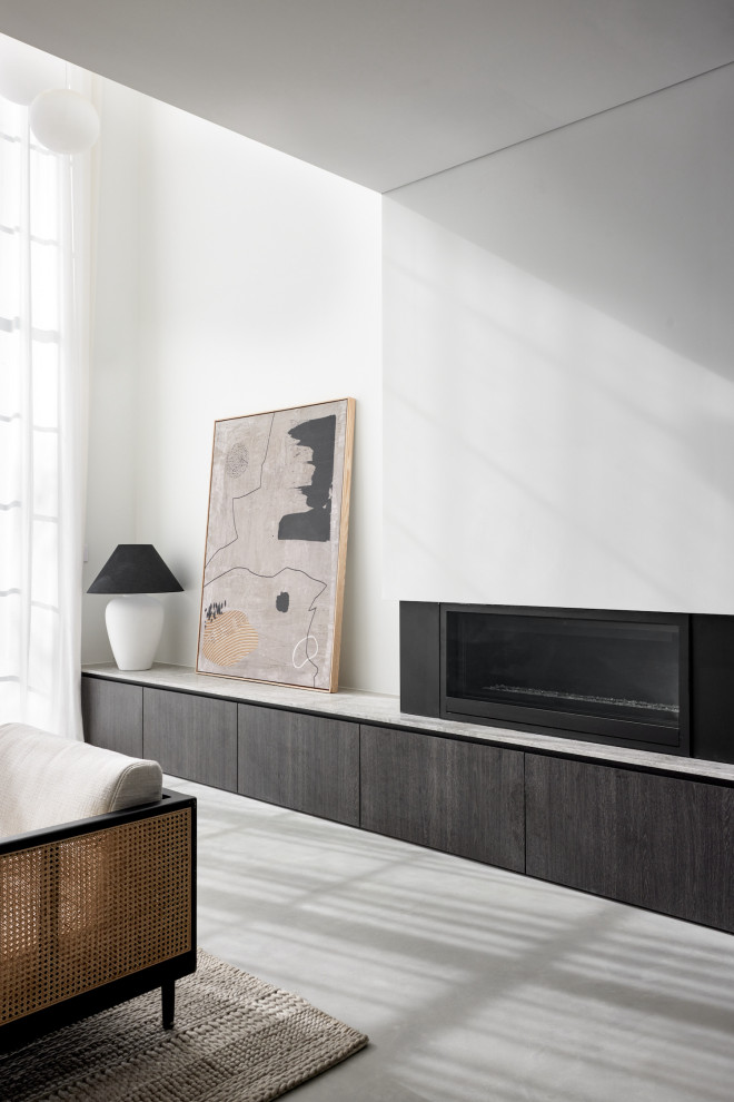 Photo of a contemporary living room in Sydney.