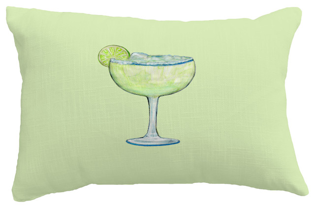 Margarita Plain Geometric Print Pillow With Linen Texture