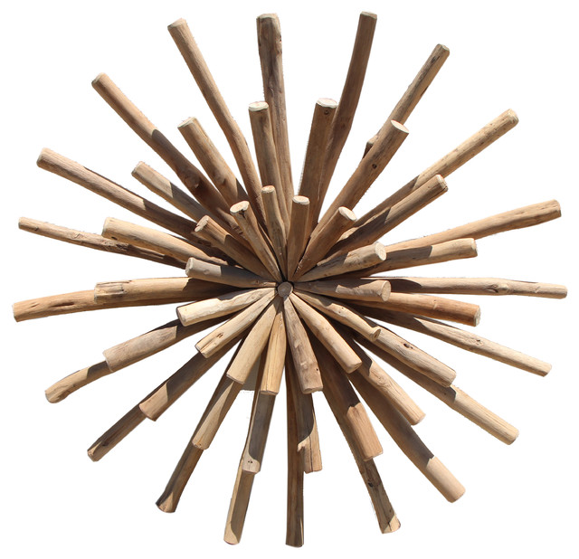 Starburst Reclaimed Wood Wall Art Beach Style Sculptures Star Circle Wooden Wall Art 24