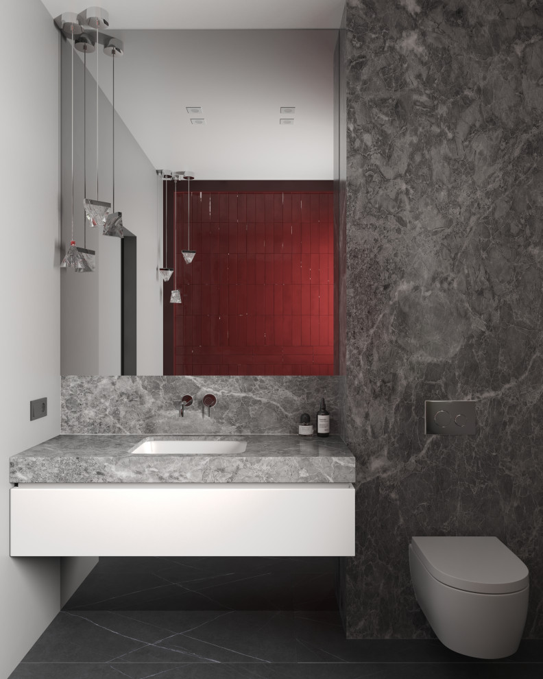 Стильный дом с красными акцентами