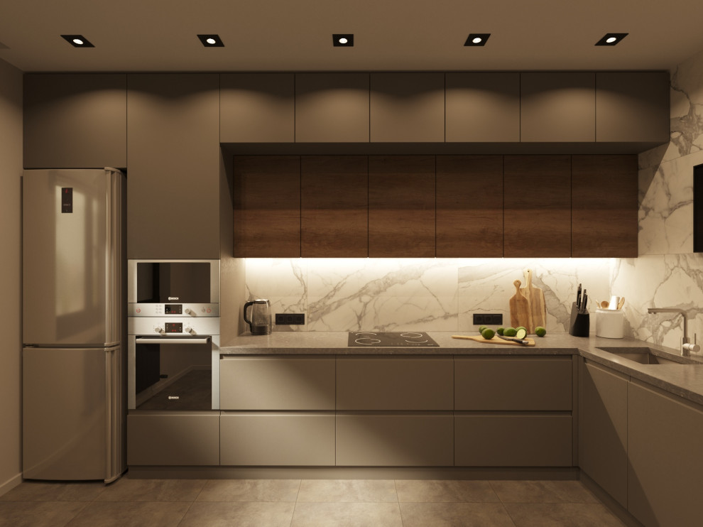 Дизайн проект квартиры в Москве в темных тонах