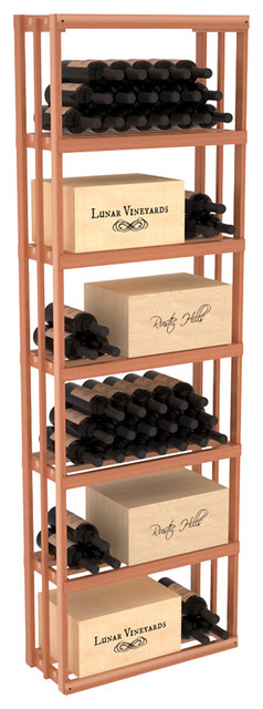 Rectangular Wine Storage Bin, Redwood, Satin Finish