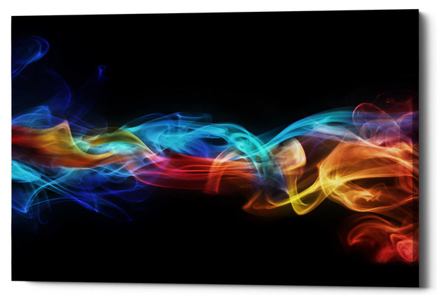Orange Blue Bubble Giclee Canvas Abstract Colour Picture Wall Art