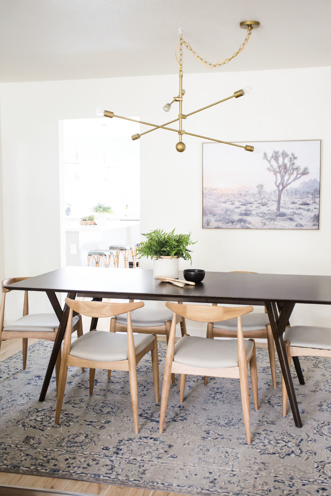 Example of a transitional dining room design in Phoenix