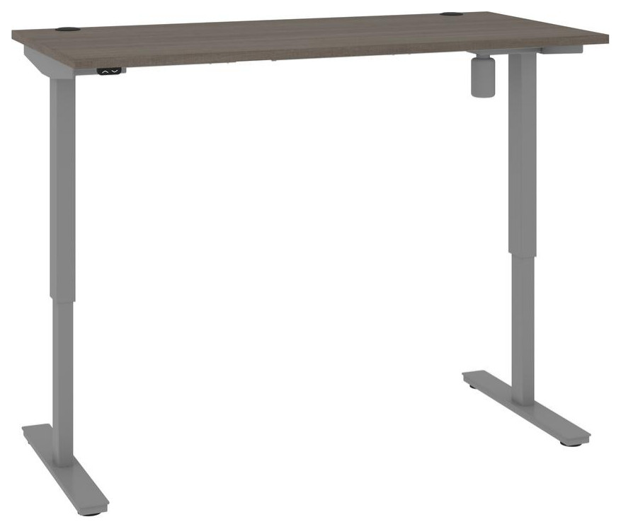 Bestar Upstand 30” x 72” Standing Desk in bark grey Contemporary