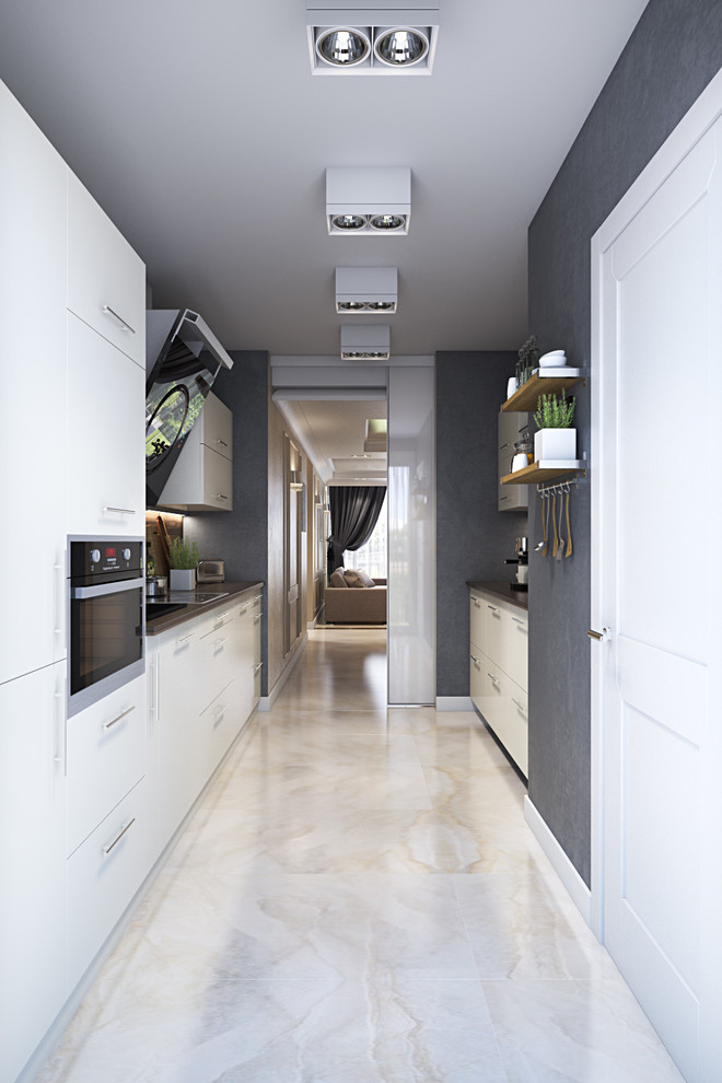 Интерьер загородного дома в серебристых тонах